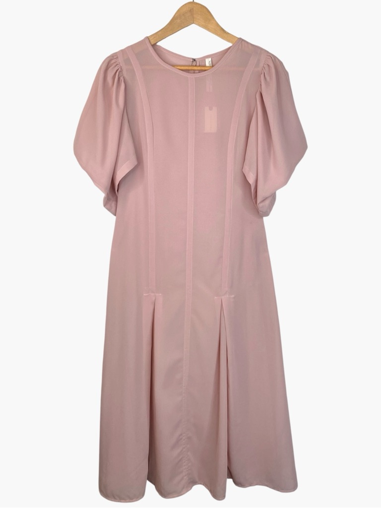 By Anthropologie Nwt Modern Sheer Midi Dress - Pink - Size 4